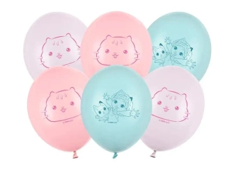 Balony Strong Koci Domek Gabi 27cm 6szt - PartyDeco