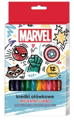 Kredki ołówkowe trójkątne jumbo Avengers 12 kol - Beniamin