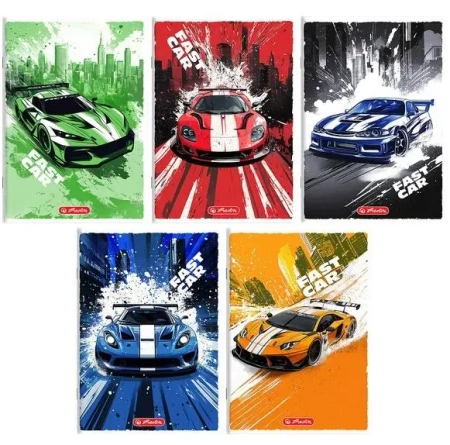 Zeszyt A5/16K kratka Fast Car 70g (20szt) - HERLITZ