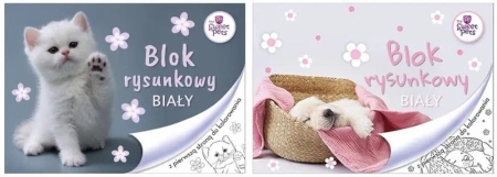 Blok rysunkowy A4/20K biały The sweet pets - Beniamin