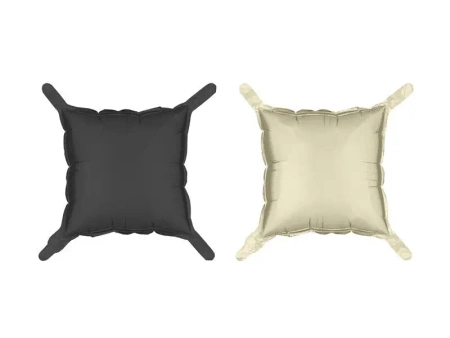 Balon foliowy Kwadrat czarno-beżowy 35x35cm 4szt - PartyDeco