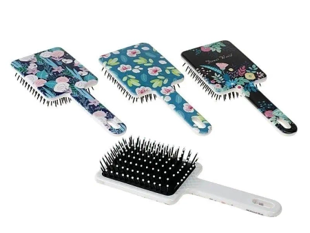 Szczotka do włosów plastikowa Kwiaty MIX - ADAR