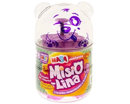 Misiolina Masa plastyczna różowa 60g + 1 foremka - EPEE