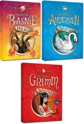 BAŚNIE ANDERSEN + BAŚNIE GRIMM + BAŚNIE POLSKIE PIĘKNE ILUSTRACJE twarda x3 - Jakub i Wilhelm Grimm