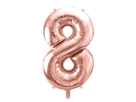 Balon foliowy 8 86cm różowe złoto - PartyDeco