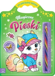 Magiczne pieski. Kolorowanka z naklejkami. Zaczarowana kredka - Sylwia Kajdana
