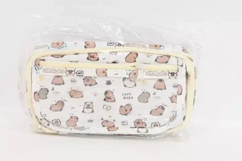 Piórnik przybornik kapibary biały 21cm - Leantoys