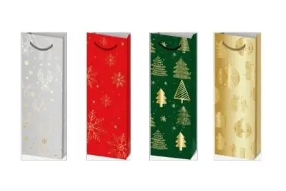 Torebka prezentowa butelka Boże Narodzenie platera