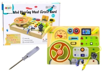 Tablica drewniana manipulacyjna Samochód - Leantoys