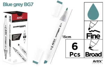 Marker Chromax z 2 końcówk. blue grey BG7 (6szt) - Artix