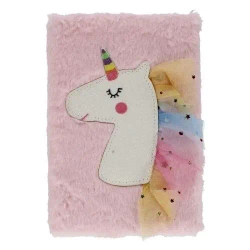 Notes A5 pluszowy pastelowy Unicorn - STARPAK