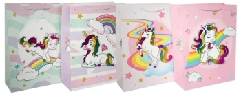 Torebka ozdobna PL-6 średnia Jednorożce mix - Panorama