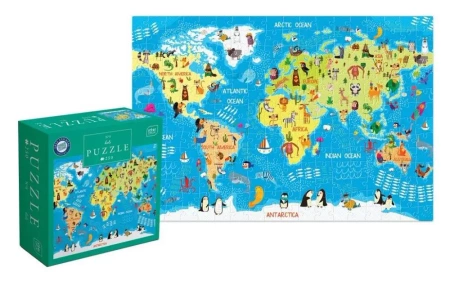 Puzzle 250 Kids 5 World Map - INTERDRUK