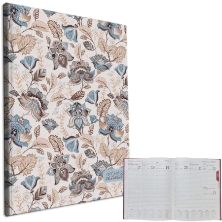 Kalendarz 2026 A4 tygodniowy Kwiaty Kawowe - EV-Corp