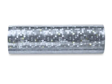 Serpentyny holograficzne srebrne 3,8m 18szt - PartyDeco