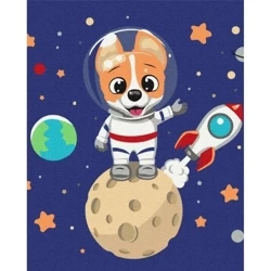 Malowanie po numerach - Pies astronauta 40x50cm - Twoje Hobby