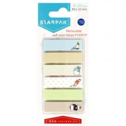 Zakładka indeksująca 45x12 mm, 6x20k. Papuga 505504 - Starpak