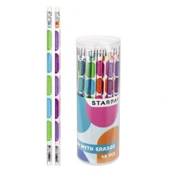Ołówek z gumką HB Tabliczka Mnożenia (48szt) - STARPAK