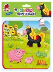 Piankowe puzzle magnetyczne. Koń i świnki - Roter Kafer