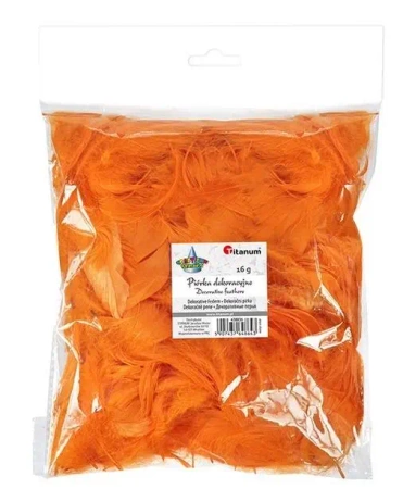 Piórka puch 16g pomarańczowe - Titanum