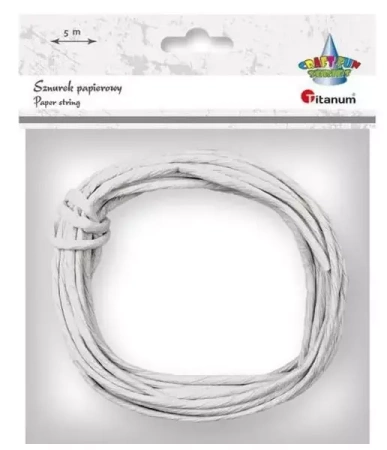 Sznurek papierowy 3.5mmx5m szary - Titanum
