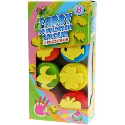 Farby do malowania palcami 8 kolorów - Titanum