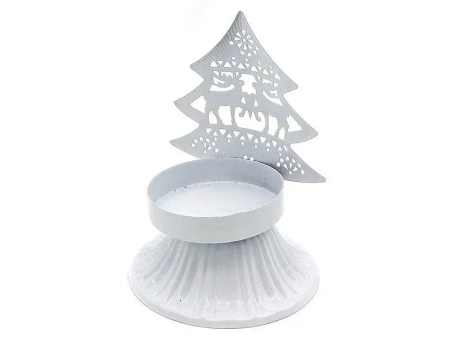 Świecznik na tea light metalowy choinka ażurowa - ADAR