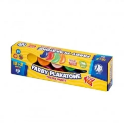 Farby plakatowe 12+2 kolory 20ml ASTRA - ASTRA papiernicze