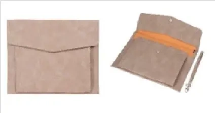 Teczka A4 z kieszonką nubuk szara - ANTRA