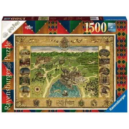 Puzzle 1500 Mapa Hogwartu - Ravensburger