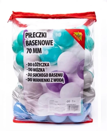 Piłki basenowe 7cm 70szt - Baczek
