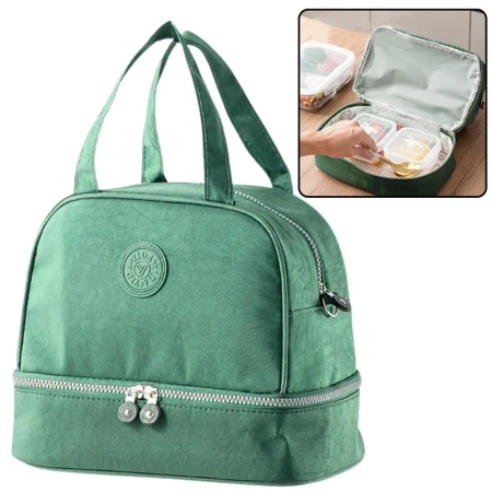 Torba termiczna izolacyjna zielona 27cm - Leantoys