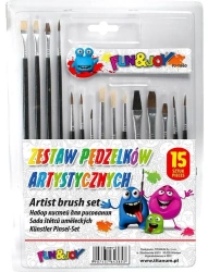 Pędzle artystyczne 15szt - Titanum