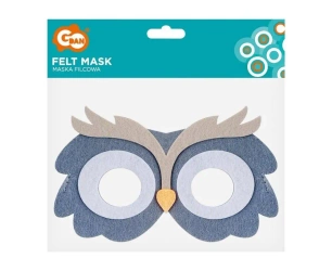 Maska filcowa sowa 18x11cm - Godan