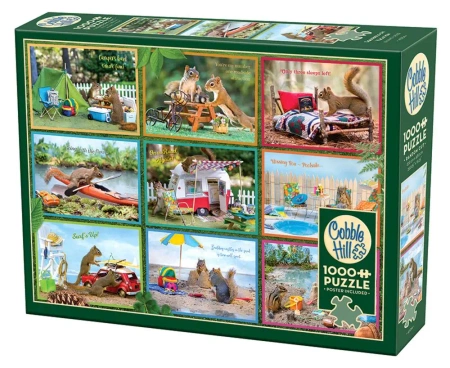 Puzzle 1000 Wiewiórki na wakacjach 112690 - Cobble Hill
