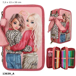 Piórnik potrójny z wyposażeniem Top Model Leoheart 13639A - DEPESCHE