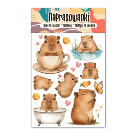 Naprasowanki Termo Naklejki na Ubrania Kapibara - Cass film