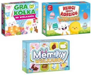 Pakiet Wielkanocny Gra w kółka / Memory / Wielkanoc. Dzieci kontra Rodzice