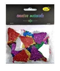 Dzwonki z pianki brokatowej kolorowe ok 60szt - Galeria Hobby