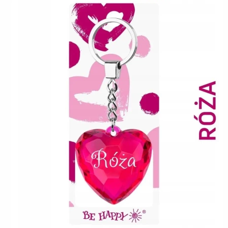 Brelok Serce Róża - Be-Happy Gifts