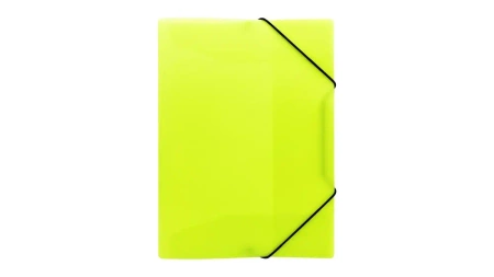 Teczka z gumką A4 PP neon żółta - Biurfol
