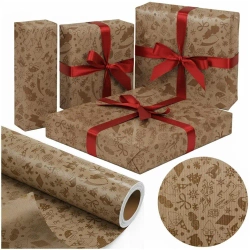 Papier kraftowy Złote Święta X-Strong 57cmx25m - PaperHit