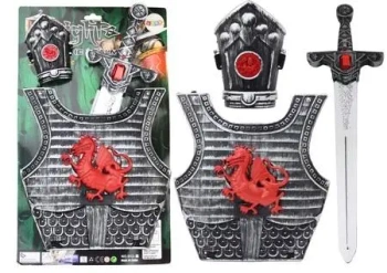 Strój zbroja rycerza samuraja z akcesoriami - Leantoys