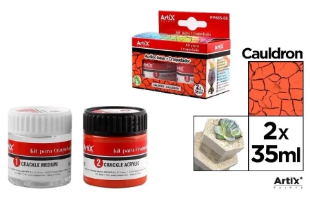 Farba akrylowa brązowa 35ml + środek tworzący - Artix