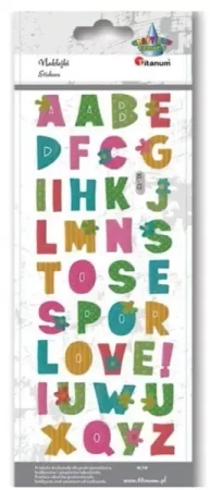 Naklejki wypukłe miękkie alfabet 38szt - Titanum