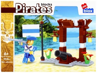 Klocki konstrukcyjne Alleblox Pirat 102el 19x7x5 pudełko