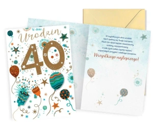 Karnet Urodziny 40 - Kukartka