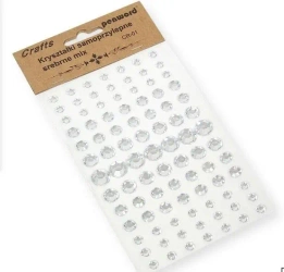 Kryształki samoprzylepne CR-01 srebrne mix - Penword