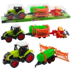 Traktor farmerski cysterna + zagrabiarka - Leantoys