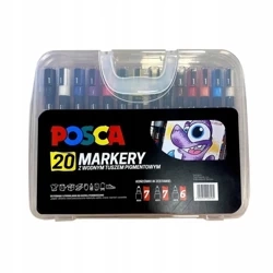 Markery w plastikowej walizce 20 kolorów POSCA - Uni Mitsubishi Pencil